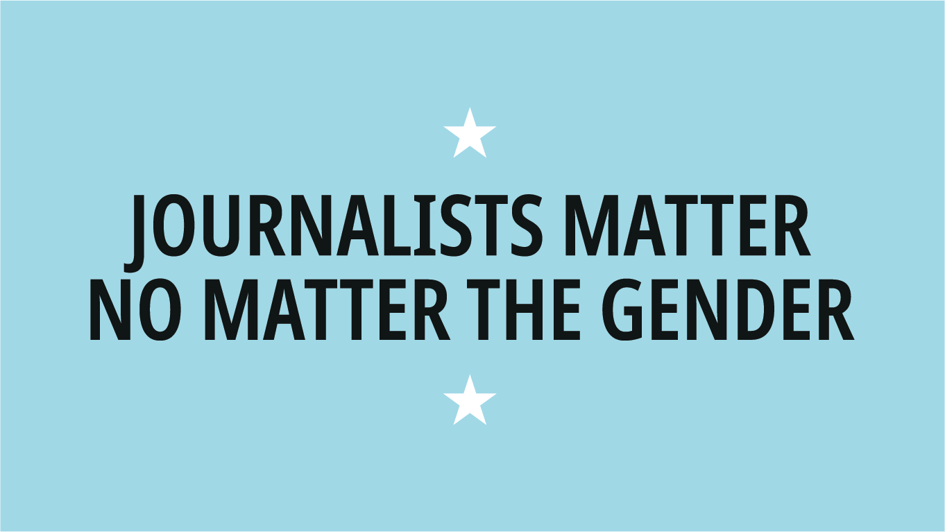 SWJO kampagnemotto: Journalists matter no matter the gender